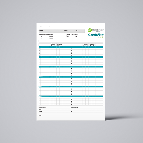 Patient Skin Test Record